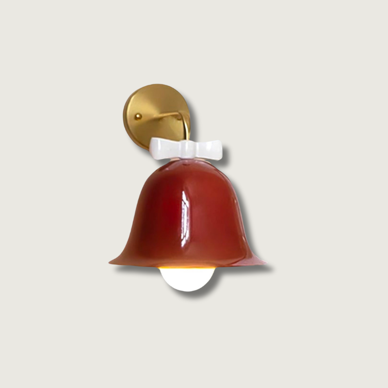 Bell Wall Light  Modern Scandinavian Design With Bow Accent - Product showcase