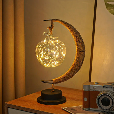 Moon Table Lamp  Glass Globe LED String Light - Product detail 14