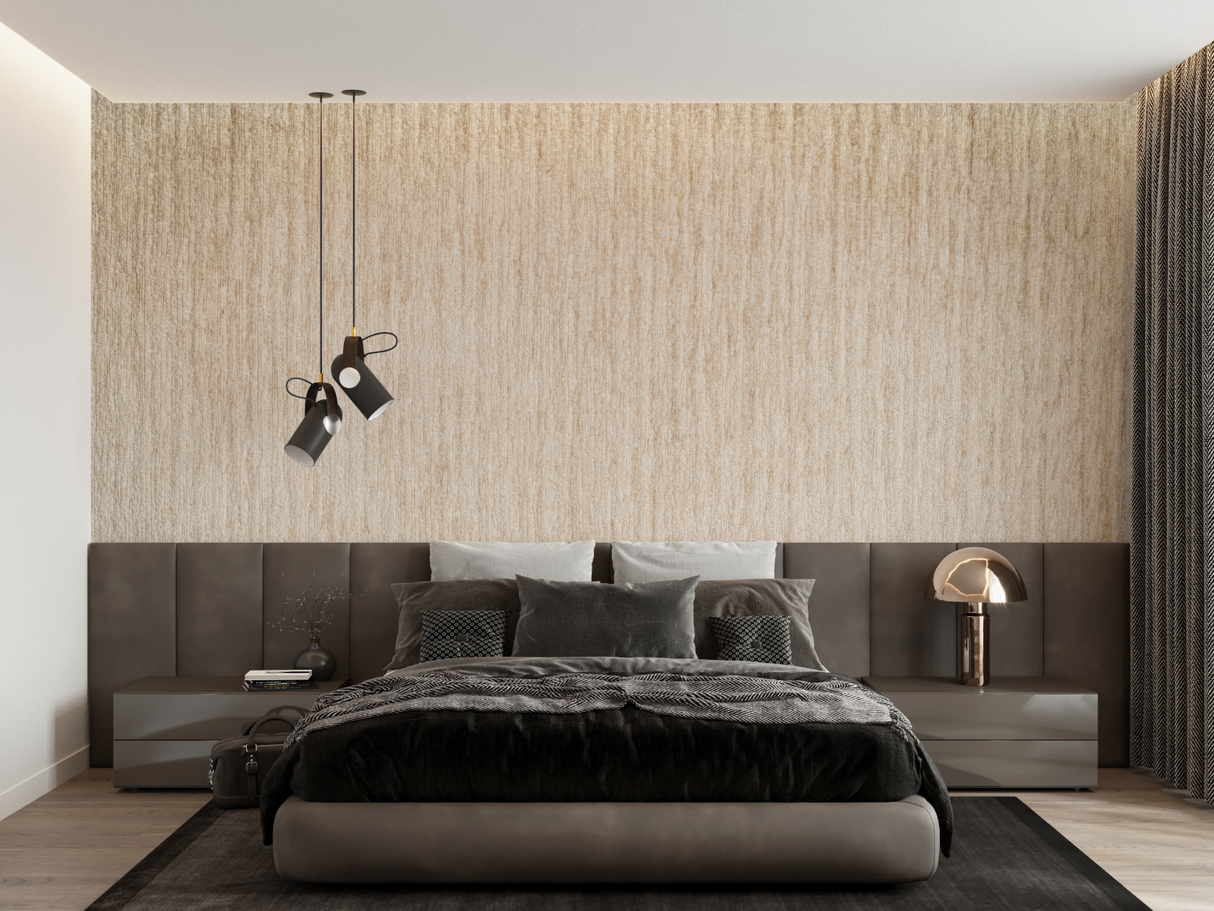 Wood Pattern Mural Wallpaper | Natural Beige Striped Design