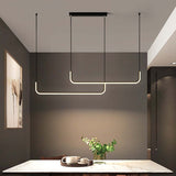 Modern LED Pendant Light  Geometric Linear Design - Detailed view
