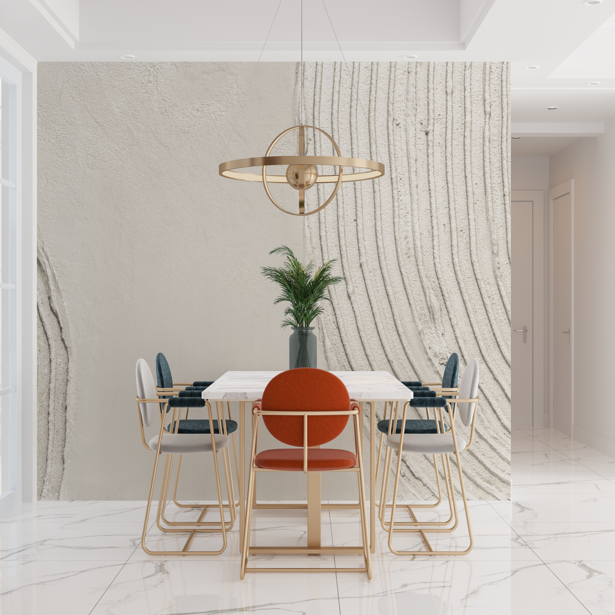 Striped Mural Wallpaper | Modern Textured Lines Design