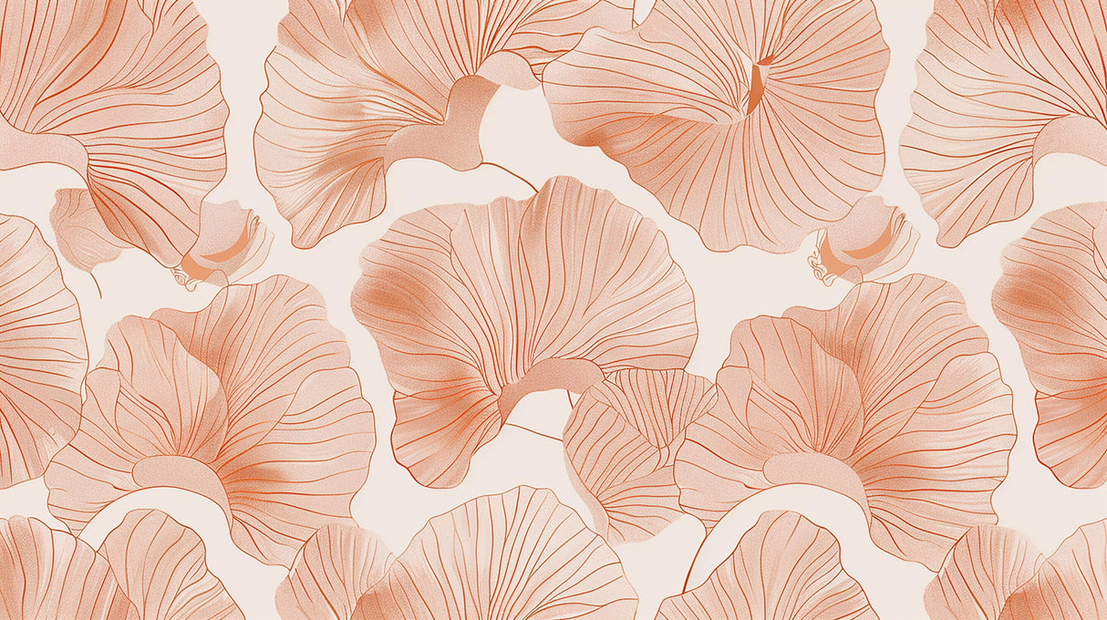 Floral Mural Wallpaper | Large Scale Terracotta Petals