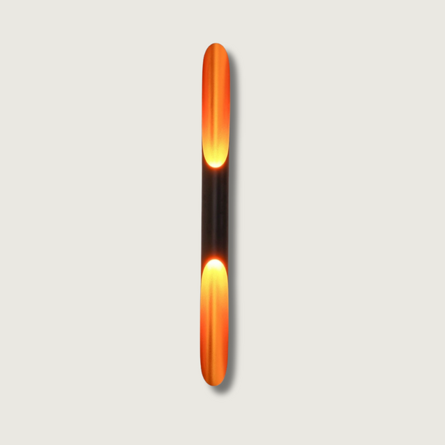 Minimalist LED Wall Sconce  Linear Black Aluminium Design - Product showcase