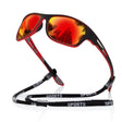 Polarized Sports Sunglasses  UV400 Protection Red Mirror Lens - Product showcase
