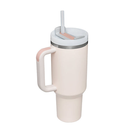 Insulated Travel Mug  Leopard Print Design with Handle  Straw - Product detail 11