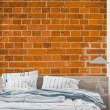 Brick Mural Wallpaper | Industrial Orange Terracotta Design