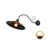 Vintage Wall Sconce  Black Metal Curved Arm Design - Product detail 6