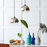 Modern Glass Pendant Light  Smokey Globe Design - Product showcase