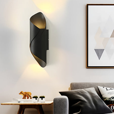 Modern Outdoor Wall Light  Spiral Black Metal Sconce - Product detail 10