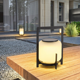 Modern Solar Wall Light  Framed Glass Lantern Design - Detailed view