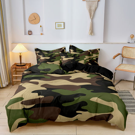 Modern Camouflage Bedding Set  Military Pattern Cotton Blend - Product showcase