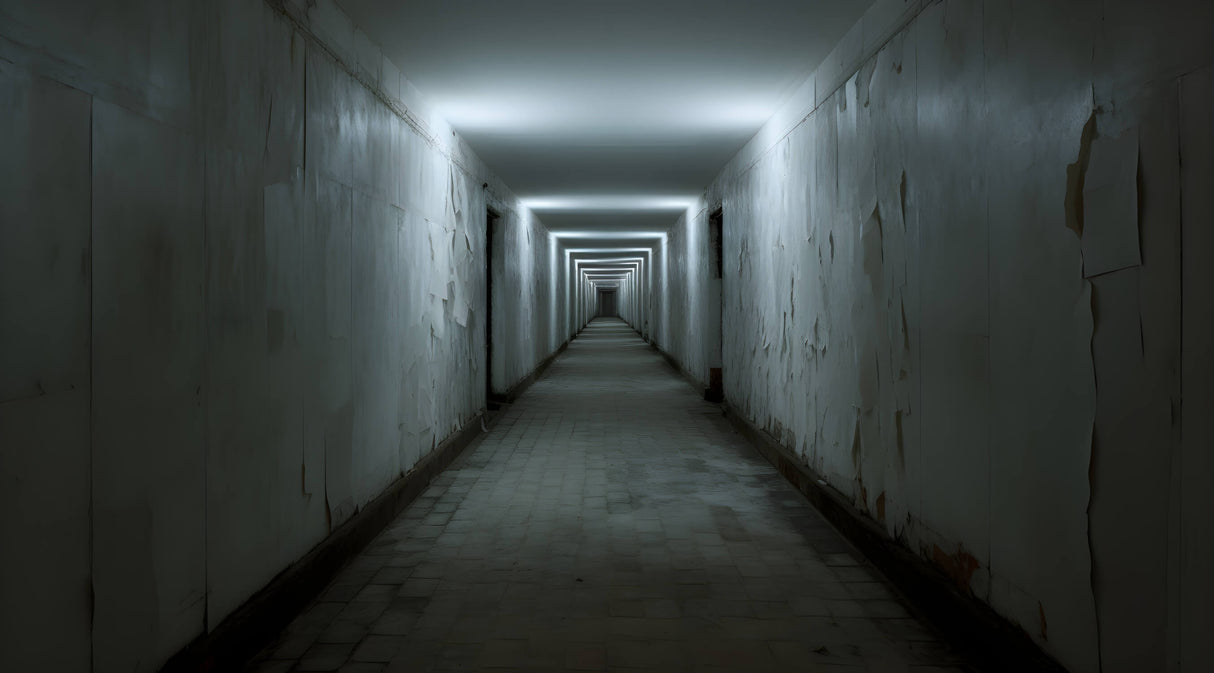 3D Optical Illusion Mural Wallpaper | Modern Black and White Tunnel Design