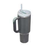 Insulated Travel Mug  Leopard Print Design with Handle  Straw - Product detail 6