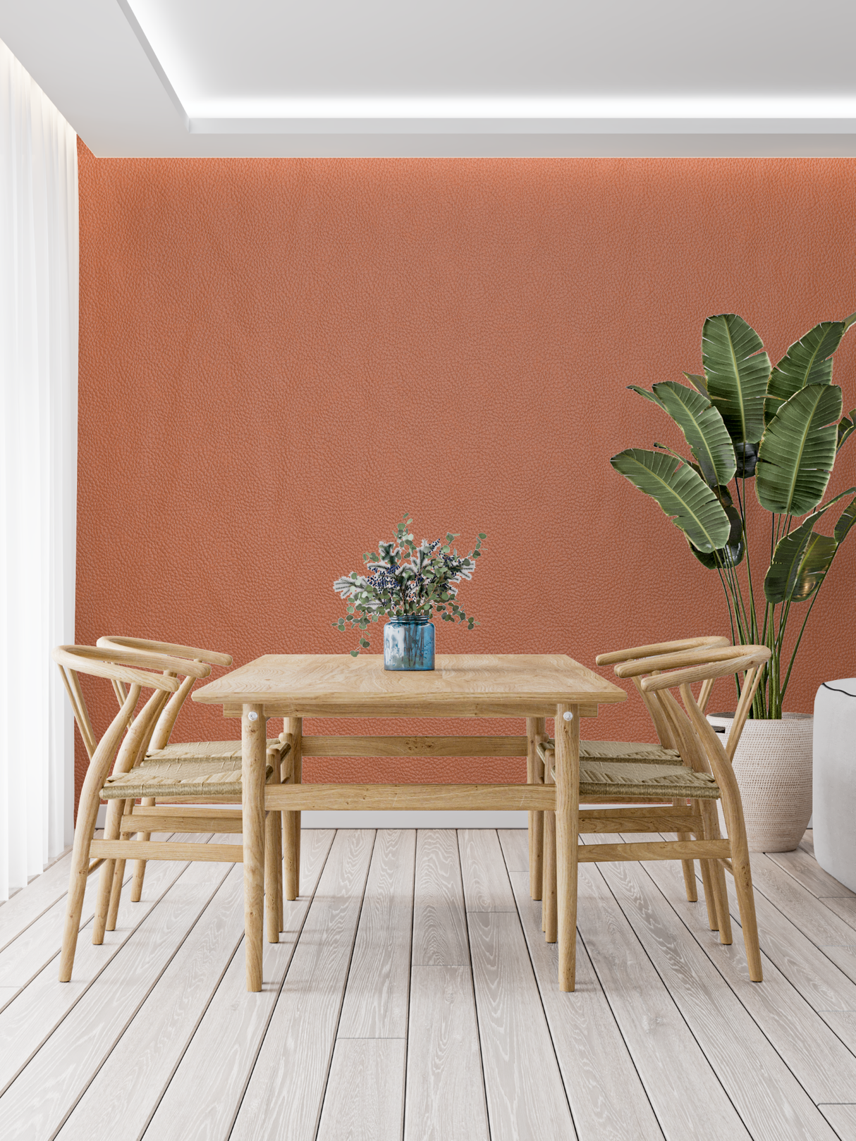 Terracotta Mural Wallpaper | Modern Textured Design