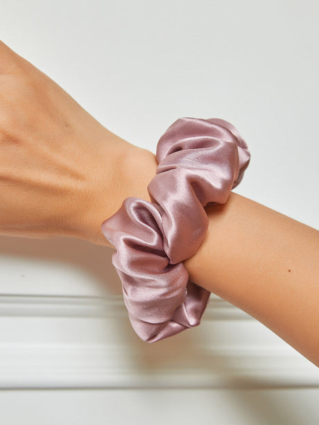 Silk Hair Scrunchie  Premium Mulberry Silk Navy - Product detail 21