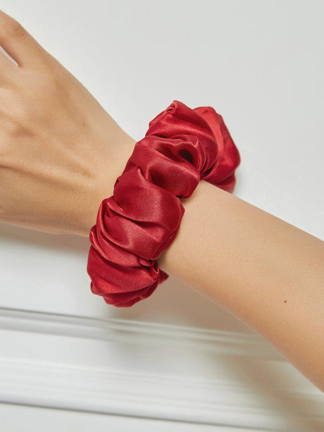 Silk Hair Scrunchie  Premium Mulberry Silk Navy - Product detail 28