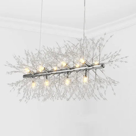 Crystal Snowflake Chandelier  Gold Linear Suspension Light - Product detail 9