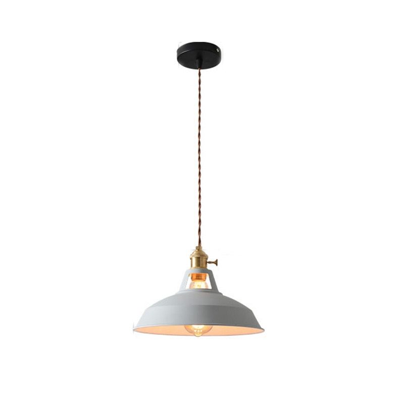Industrial Pendant Light  Black Metal Dome Shade - Product detail 15