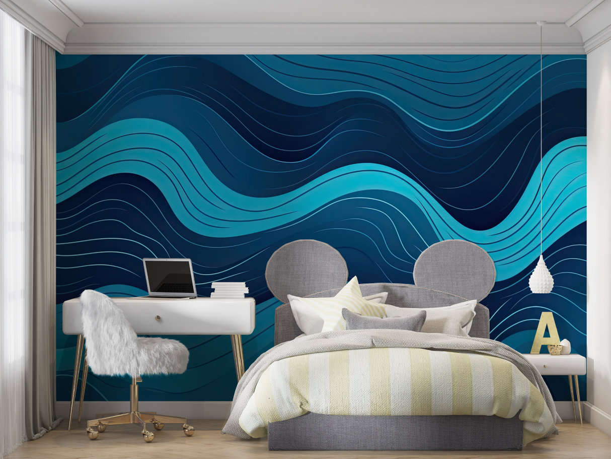 Superhero Mural Wallpaper | Dynamic Comic Book Action Scene