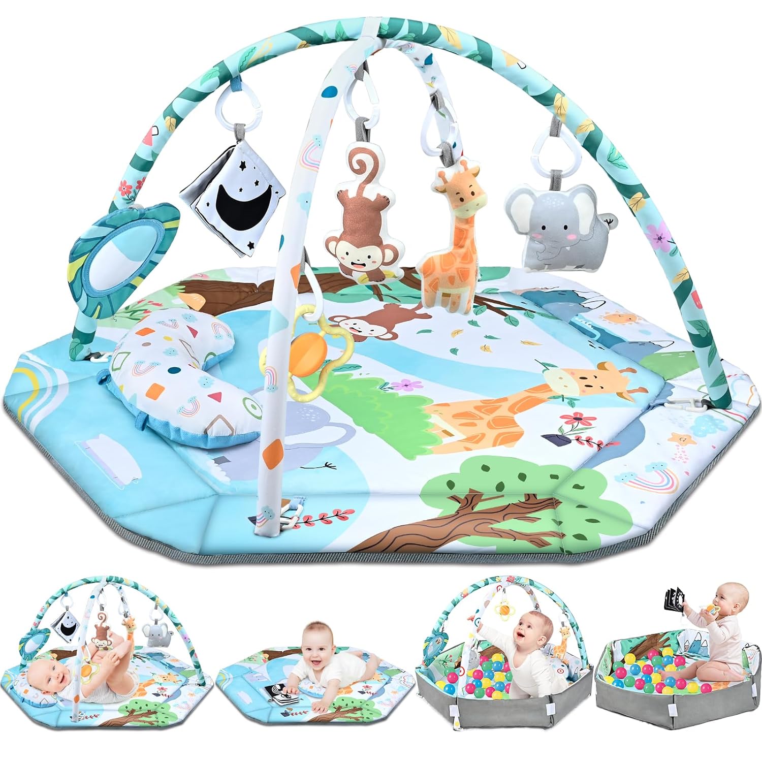 Baby Activity Play Mat  8-in-1 Sensory Development Center - Detailed view