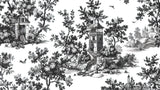 Vintage Mural Wallpaper | Black and White Toile de Jouy Scene