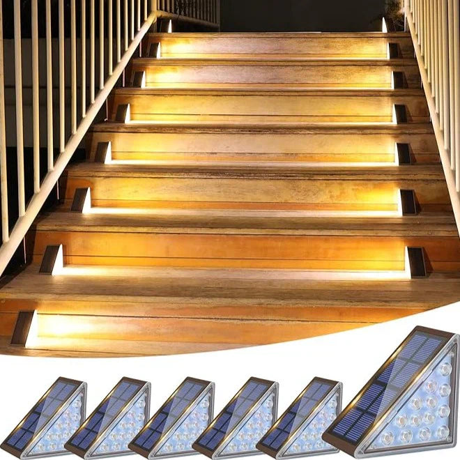 Solar Step Lights  Warm White LED Stair Illumination - Product detail 4