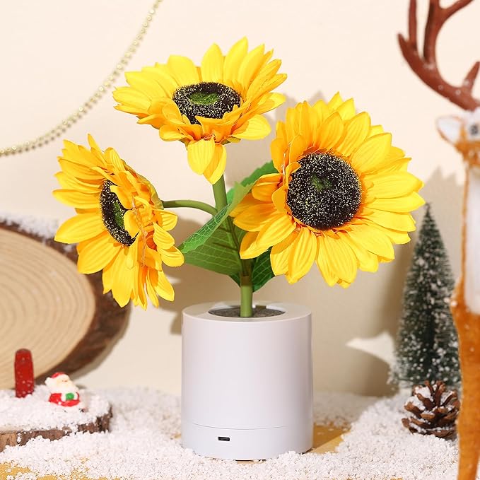 Sunflower Table Lamp  LED Floral Night Light - Product detail 8