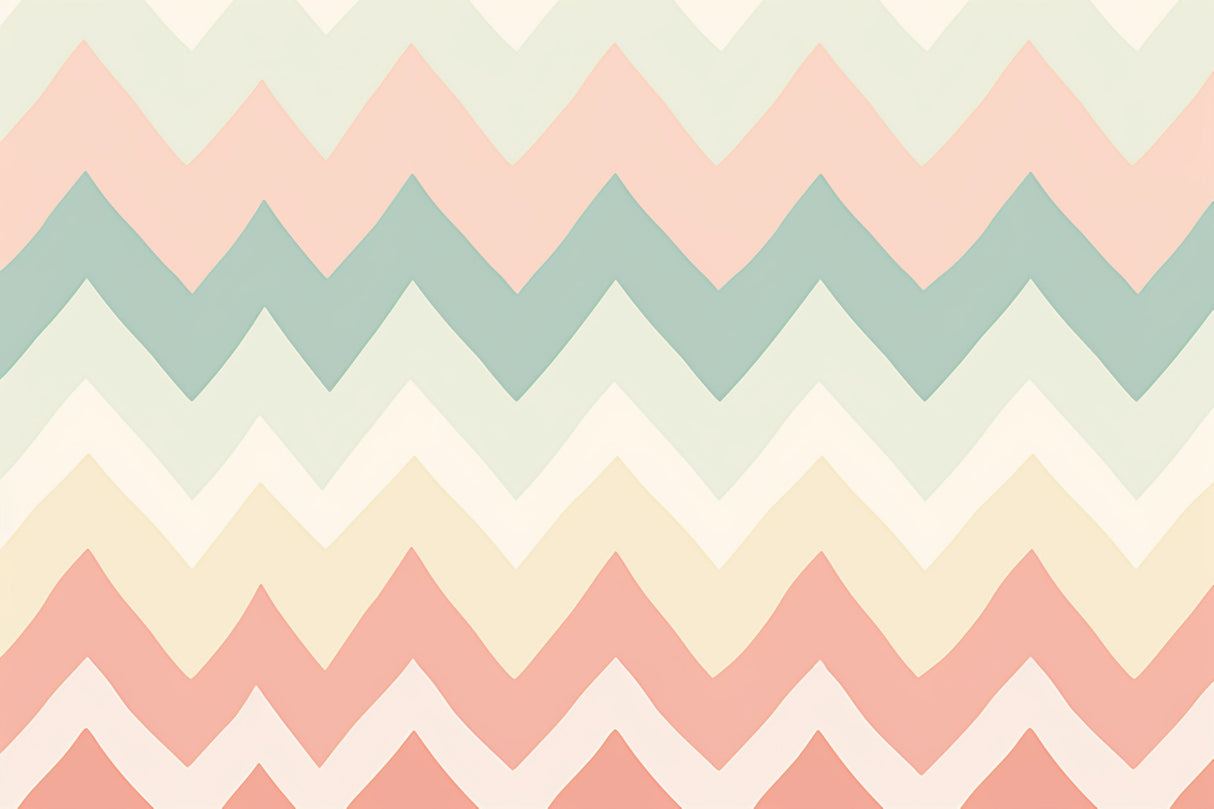 Geometric Mural Wallpaper | Pastel Chevron Pattern