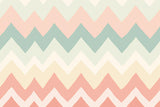 Geometric Mural Wallpaper | Pastel Chevron Pattern