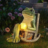 Solar Garden Frog Light  Hand-Painted Rocking Chair Design - Product detail 7