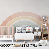 Rainbow Mural Wallpaper | Boho Pastel Arch Design