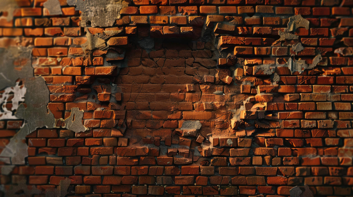 Brick Mural Wallpaper | Industrial Terracotta Design