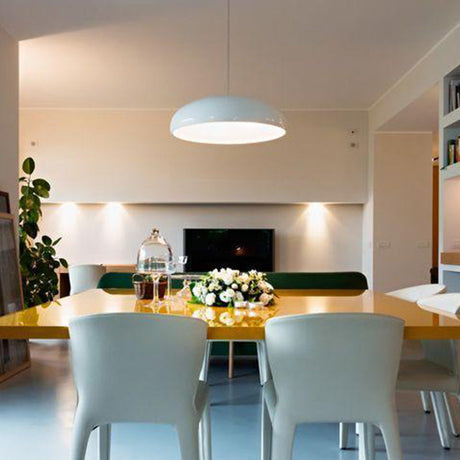 Modern Pendant Light  Round Metal Shade With LED - Product showcase