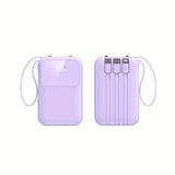 Compact Power Bank 10000mAh  Built-in Cables and LED Display - Detailed view