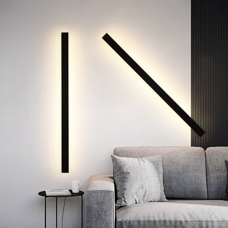 Modern LED Wall Light  Black Metal 80cm Linear Design - Product detail 11