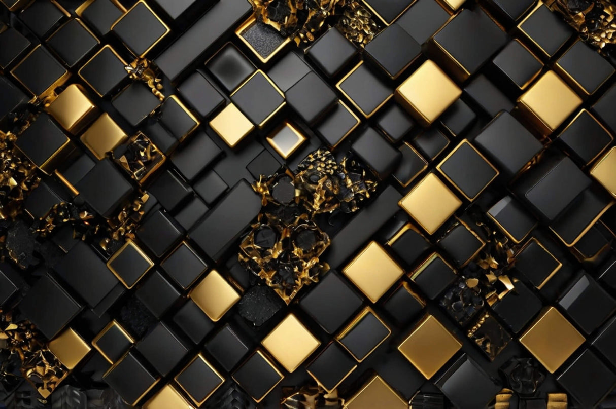 Geometric Mural Wallpaper | Modern Black and White Diamond Pattern