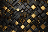Geometric Mural Wallpaper | Modern Black and White Diamond Pattern