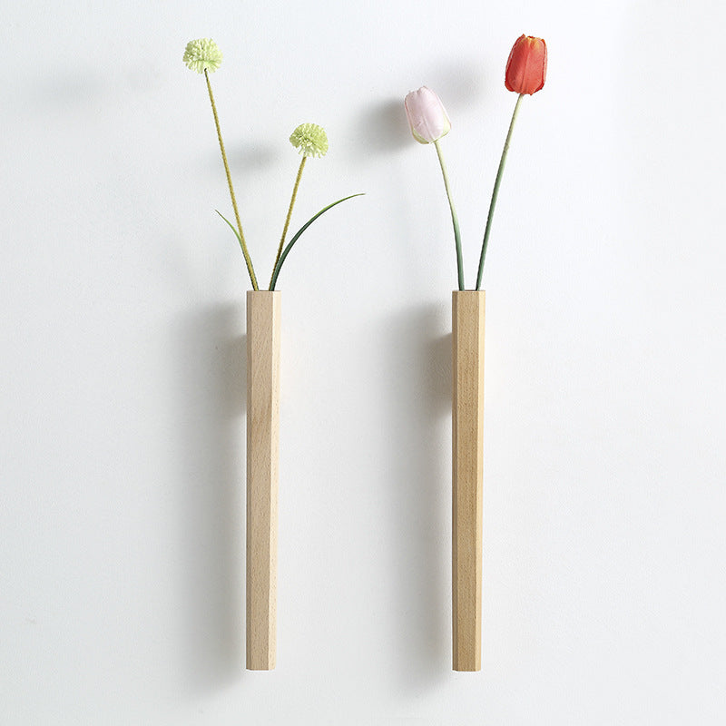 Modern Wall Vase  Solid Walnut Wood Design - Product detail 5