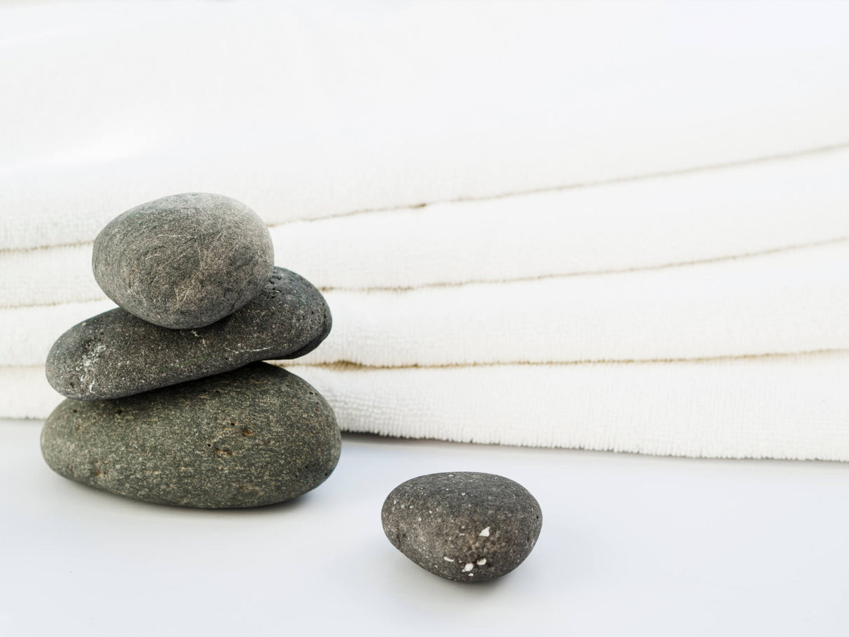 Zen Stone Mural Wallpaper | Minimalist Grey Balance Design