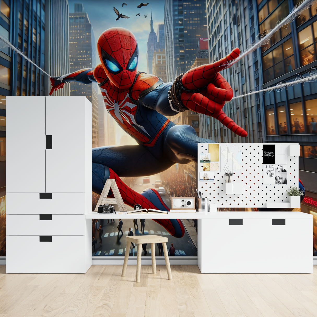Superhero Mural Wallpaper | Spider-Man City Adventure