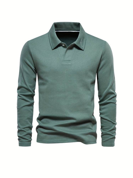 Long Sleeve Polo Shirt  Classic Tailored Design - Product detail 5