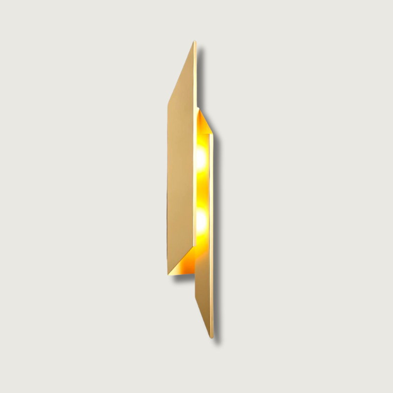 Modern LED Wall Light  Golden Angular Design - Product showcase