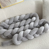 Braided Floor Cushion  Chunky Knit Design in Cream - Product detail 6