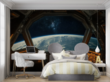 Space Mural Wallpaper | Spacecraft Window Earth View
