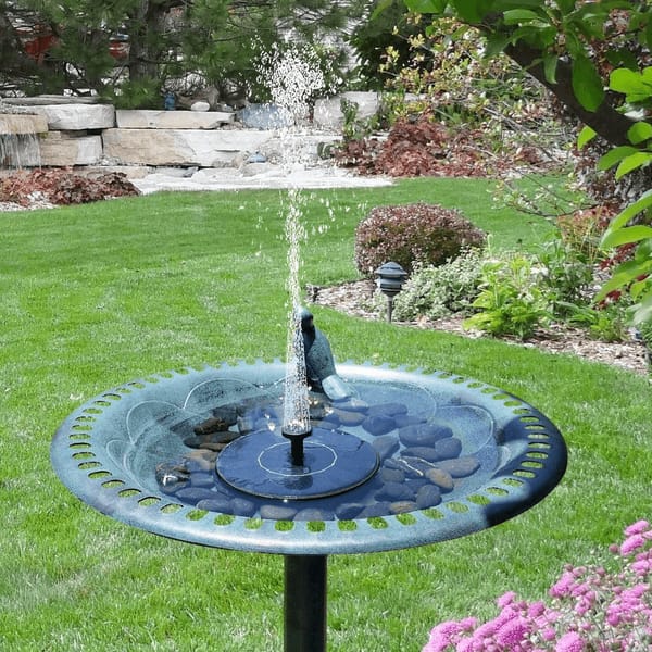 Solar Bird Bath Fountain  Solar-Powered Garden Water Feature - Product example