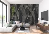 Geometric Mural Wallpaper | Modern Black and Grey Angular Design