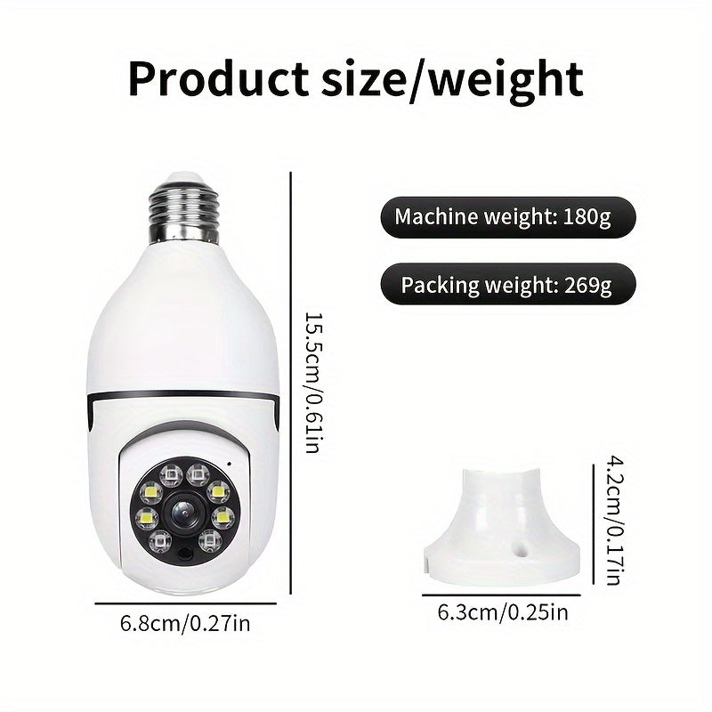 Smart Security Camera Light  HD WiFi Surveillance with Night Vision - Detailed view