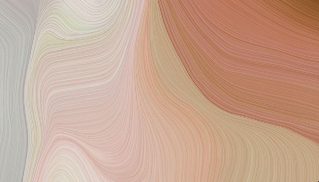 Abstract Mural Wallpaper | Flowing Lines in Terracotta and Beige