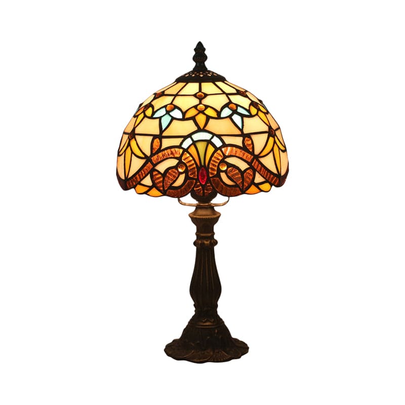 Tiffany Table Lamp  Mediterranean Glass Dome Design - Product detail 5