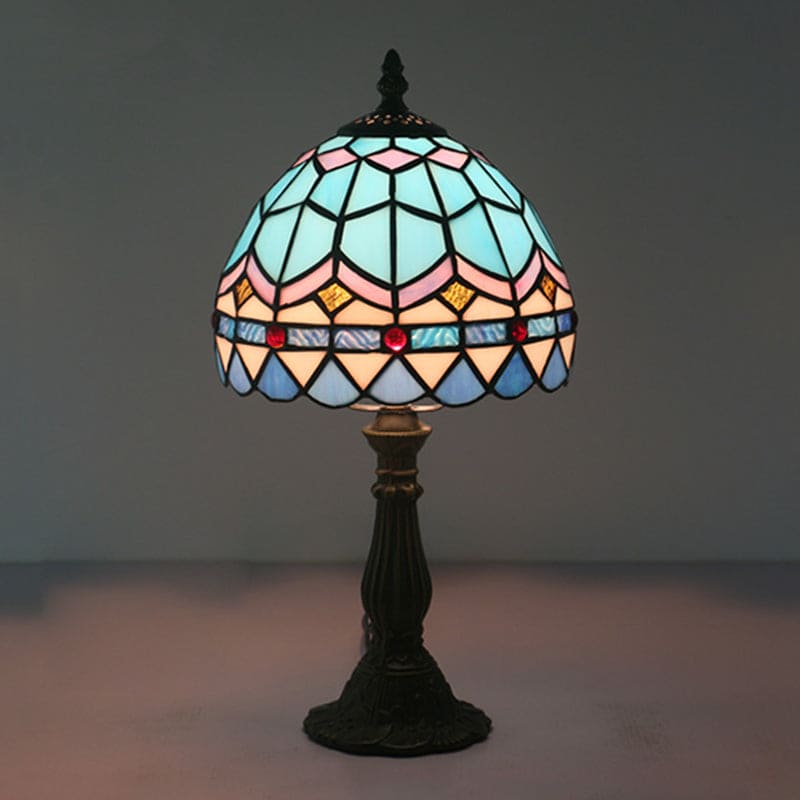 Tiffany Table Lamp  Mediterranean Glass Dome Design - Product detail 6